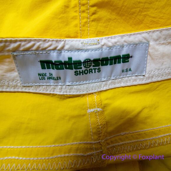New! Free People Yellow & White Made Some Short Shorts, size 8 - Picture 12 of 13
